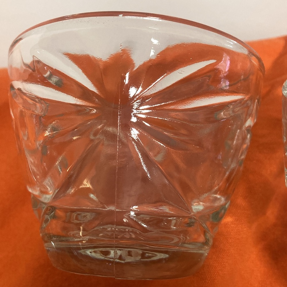 Vintage 1960s Anchor Hocking Star of David Glass Creamer and Sugar Bowl with Lid - Picture 9 of 10